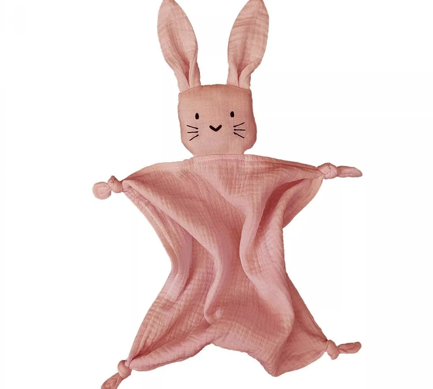 Doudou lapin bio mauve pâle GOTS - Magic Môme