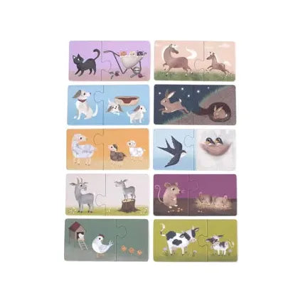 Puzzles "Maman et ses bébés" - Animaux de la ferme - Magic Môme