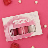 Coffret 3 vernis "Sorbets fruités" Framboise(23) – Fuchsia(32) – Blanc nacré(25) + lime offerte - Magic Môme