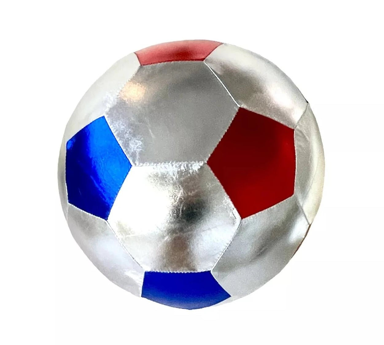 Ballon foot en tissus bleu blanc et rouge - magic môme