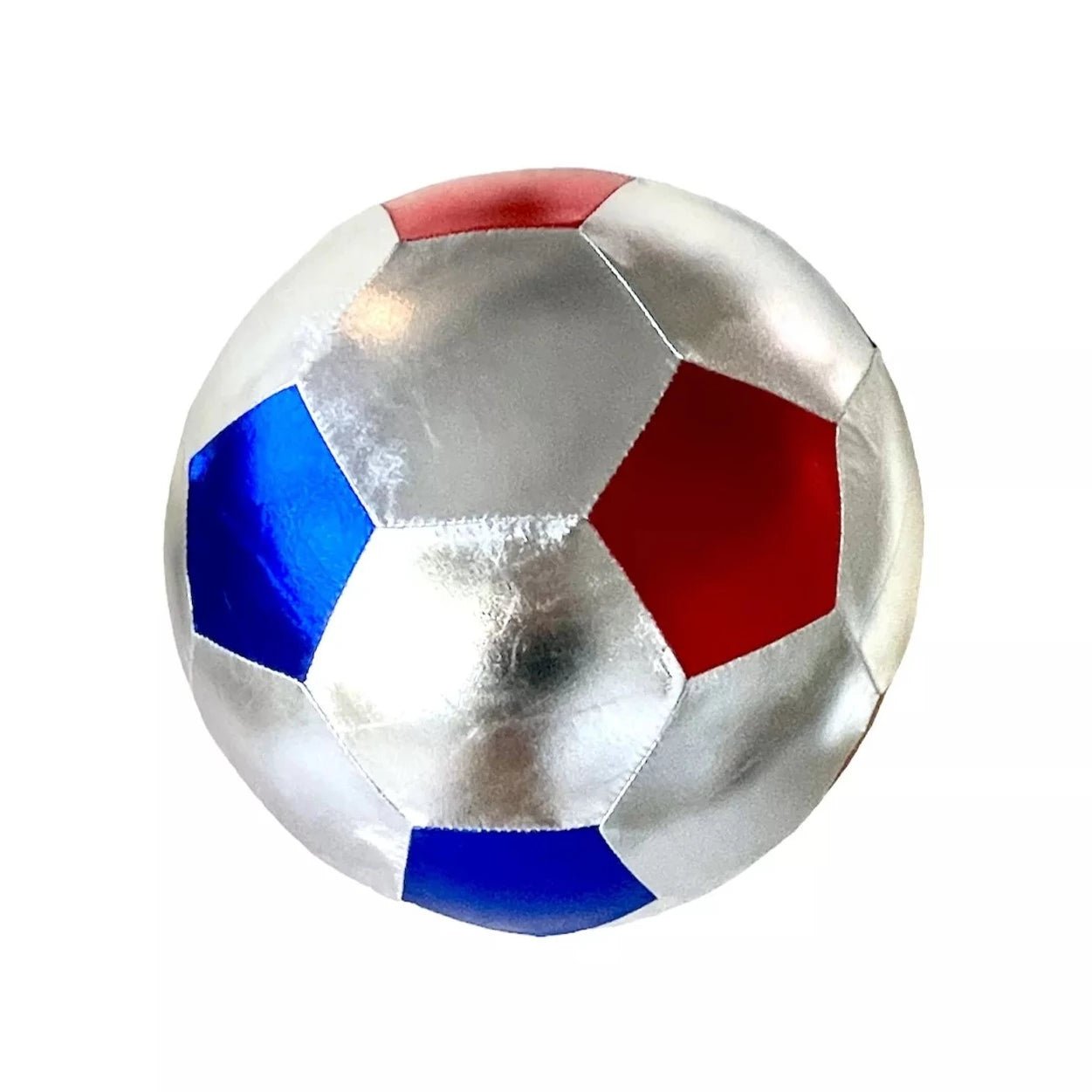 Ballon foot en tissus bleu blanc et rouge - magic môme